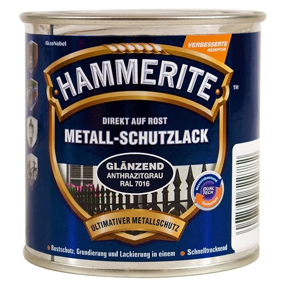 HAMMERITE Metall-Schutzlack Glaenzend Anthrazitgrau 750ML - 5272542