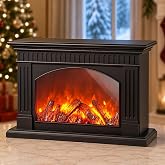 Fireplace Lanterns Decorative, Realistic Flame Effect Fake Fire Place Lamp | LED Electric Fireplace USB Powered, Battery Powered Portable Fireplaces Lamp, Indoor Outdoor Christmas Home Decoration