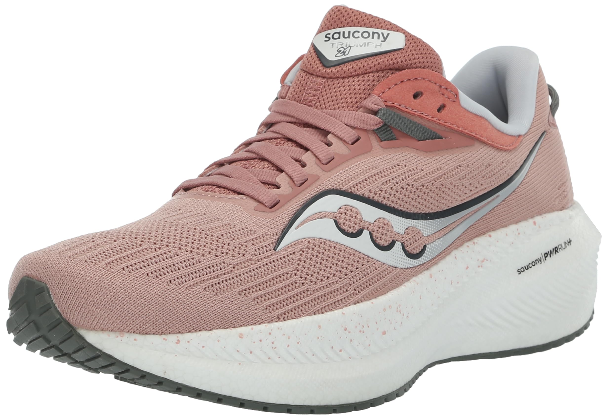 Saucony Women’s Triumph 21 Sneaker, Lotus/Bough, 11.5