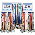 Shimeyao Race Bib and Medal Display Hanger, Metal Medal Rack Holder Wall Mounted Award Rack for Runners, Displays Over 100 Medals and 200 Race Bibs