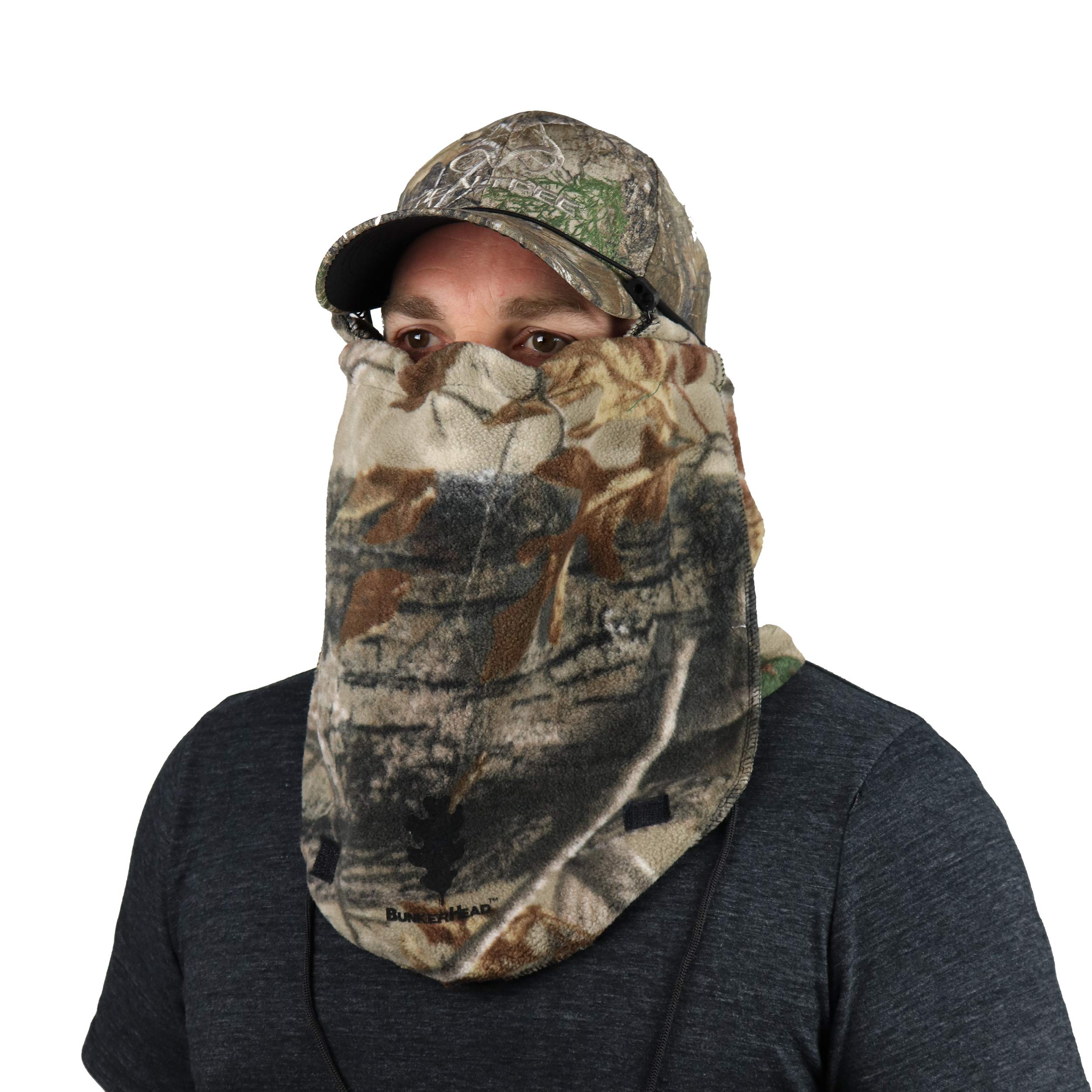 BunkerHead Fleece Camo Head Concealment System, Real Tree AP, One Size (SY-RT-AP-FL)