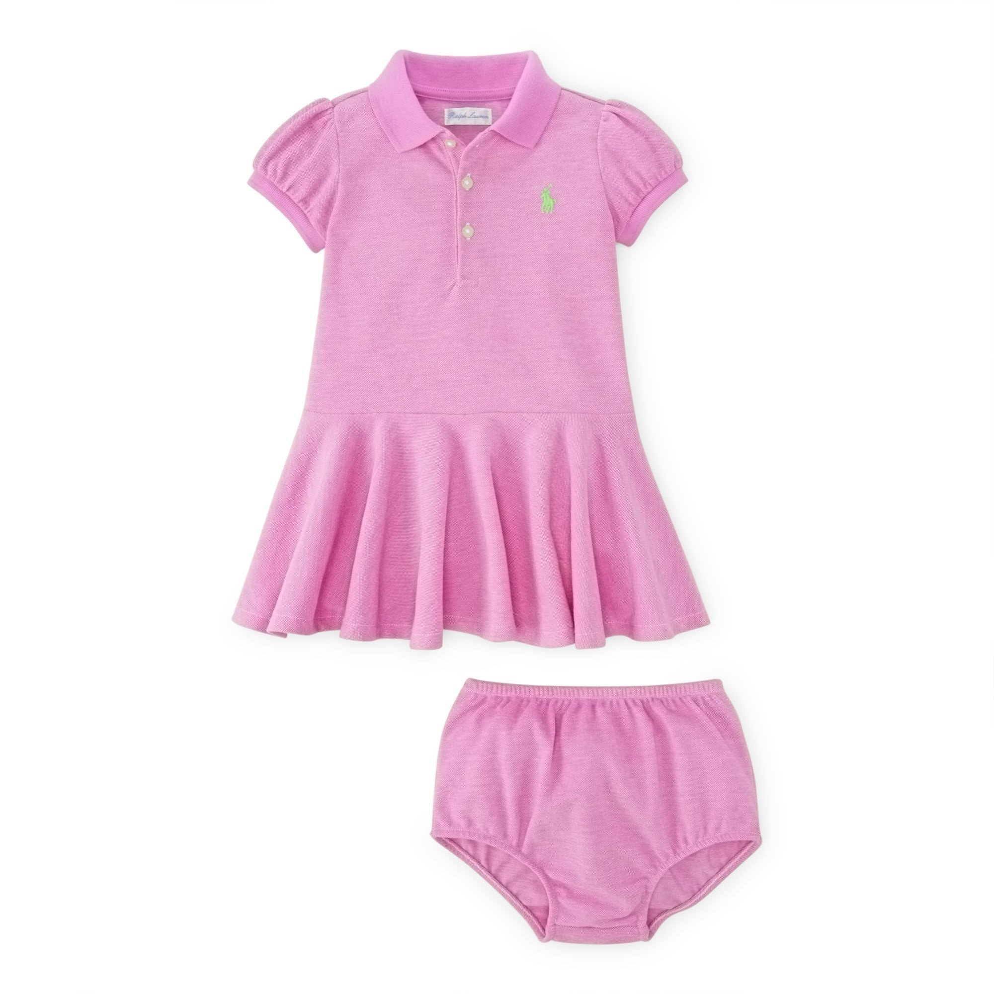Ralph Lauren Baby Girls Mesh Polo Dress & Bloomer Buy Online in United