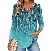 Zeagoo Long Sleeve Shirts for Women Spring V Neck Tops Casual Dressy Blouse Boho Tunic Business Work Clothes School Outfit