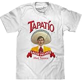 Tee Luv Men's Tapatio Salsa Picante Hot Sauce Logo Shirt | Short Sleeve Tapatio Condiment T-Shirt, 100% Cotton, Officially Licensed, Classic Charro Mascot Graphic Tee