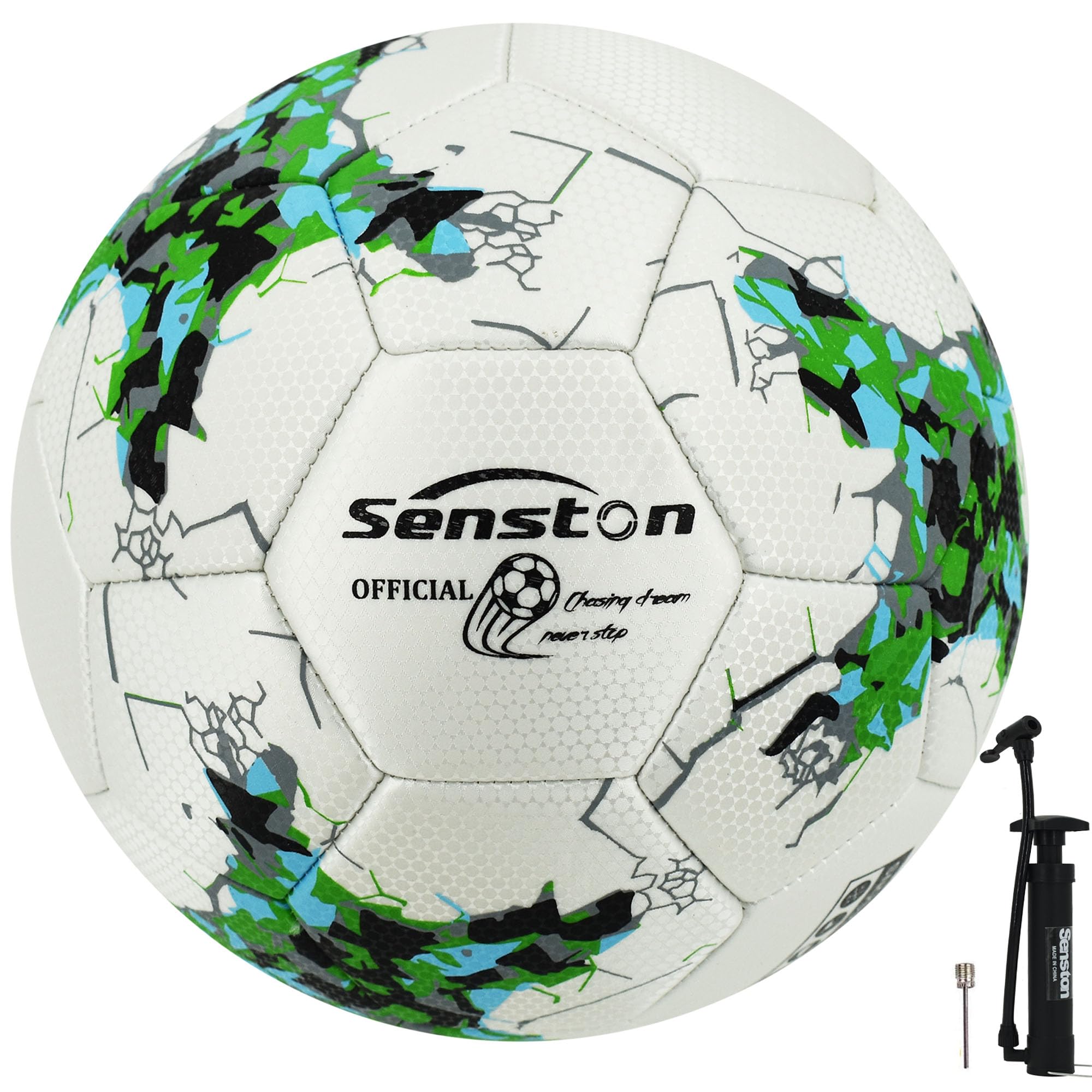 Senston Football Size 5 Official Training Football Adults and Younth Futsal Soccer Ball
