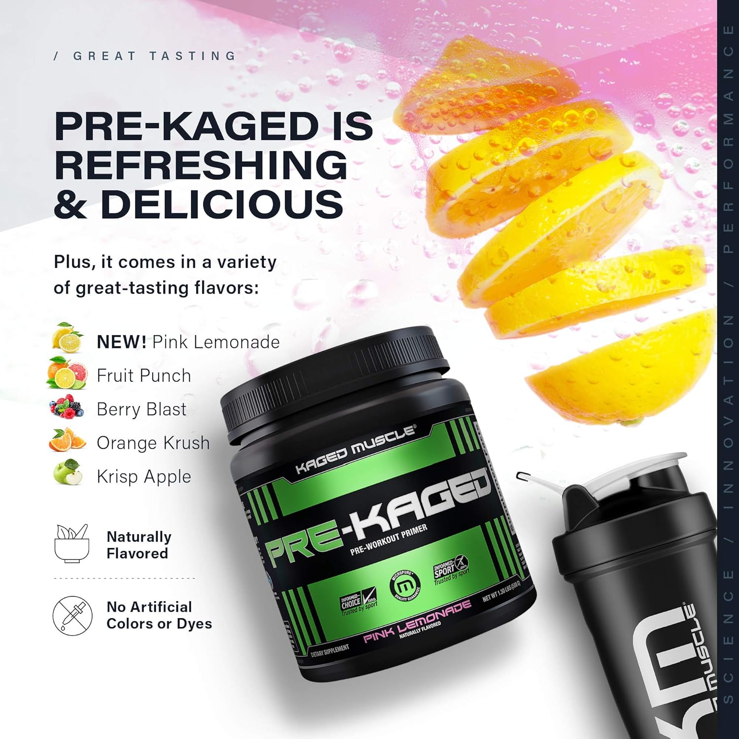 Pre Workout Powder; KAGED MUSCLE Preworkout for Men & Pre Workout Women, Delivers Intense Workout Energy, Focus & Pumps; One of the Highest Rated Pre-Workout Supplements, Fruit Punch, Natural Flavors: Health & Personal Care