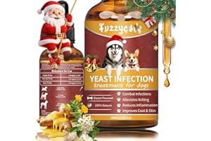 FUZZYCARE Natural Yeast Infection Treatment for Dogs, Dog Ear Infection Treatment & Dog Yeast Infection Treatment, Ear Infection Treatment for Dogs Help Supports Allergy, Itch & Inflammation Relief