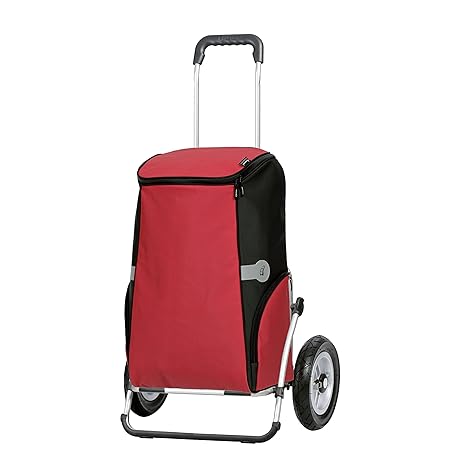 Sondermodell Andersen XXL Einkaufstrolley Royal & Einkaufstasche Rune rot mit Kühlfach | Einkaufswagen luftbereift | Shopper 