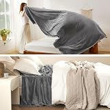 Bedsure Fleece Blanket King Size 270x230 cm Silver Grey Soft Nano Plush view 5