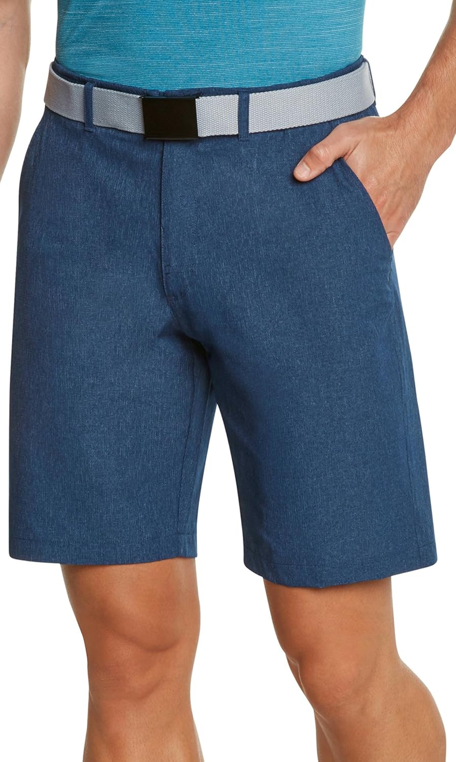 Mens Dry Fit Golf Shorts - Quick Dry Casual Chinos w/Elastic Waist, 10" Inseam : Clothing