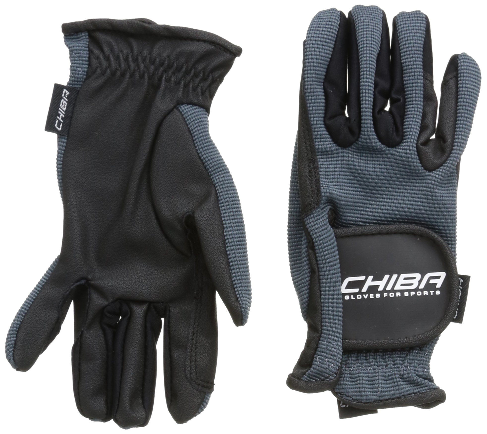 Chiba Team Glove Kids Horse riding Glove - Dark Grey, Large