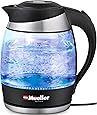 Mueller Premium 1500W Electric Kettle with SpeedBoil Tech, 1.8 Liter Cordless with LED Light, Borosilicate Glass, Auto Shut-Off and Boil-Dry Protection