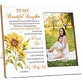 Daughter Picture Frame, To My Beautiful Daughter Gifts For Daughter From Mom, Birthday Christmas Graduation Wedding Gifts For Daughter Girl, Daughter And Mother Sunflower Frame For Home Decor -14