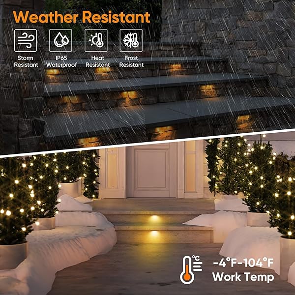 8-PACK 7 INCH 5CCT RETAINING WALL LIGHTS, 4W LED HARDSCAPE LIGHTING, LED LANDSCAPE LIGHTING, 12V-15V LOW VOLTAGE OUTDOOR STEP LIGHTS, PAVER LIGHTS, 2200K/2700K/3000K/4000K/5000K SELECTABLE, ETL
