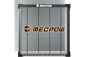 Mecpow Honeycomb Laser Bed, 440x440mm Honeycomb Working Table for Most Laser Engraver, Durable Steel Honeycomb Panel for Fast Heat Dissipation, Desktop-Protecting, 17.3''x17.3''x0.87''