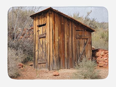 Amazon.com: Outhouse alfombra de baño, Old cobertizo de ...