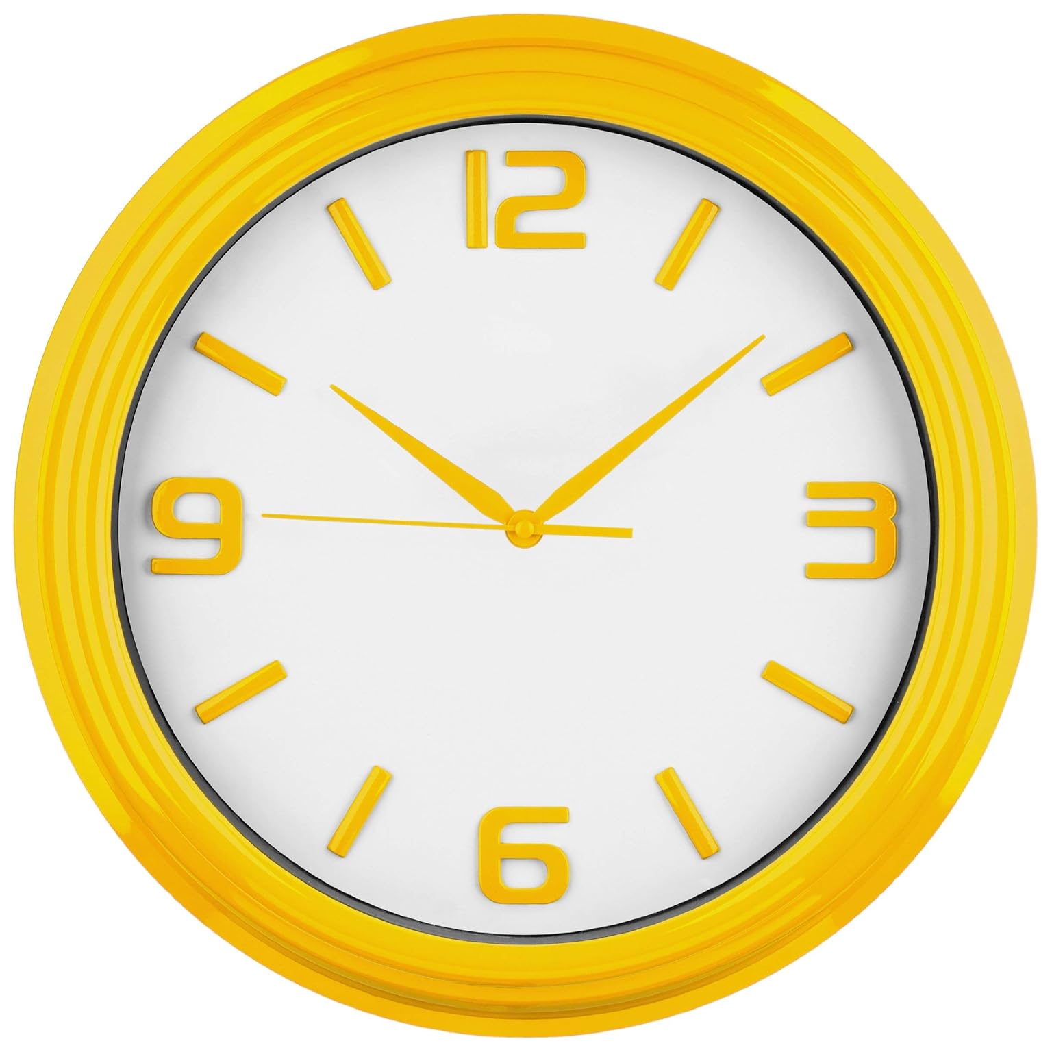 Premier Housewares Round Kitchen Wall Clock Yellow My Kitchen Accessories