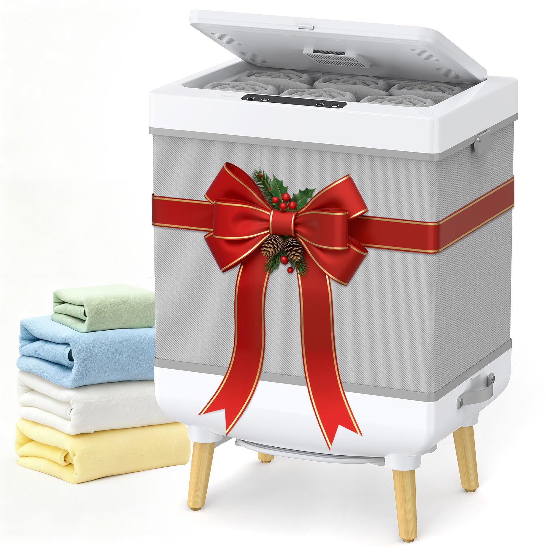 Photo 1 of ***MISSING LEGS*** Tinetton 2025 Large Towel Warmer with 35L Capacity, Foldable Towel Warmer Bucket for Bathroom Fit Oversized Towels Bathrobes Blankets