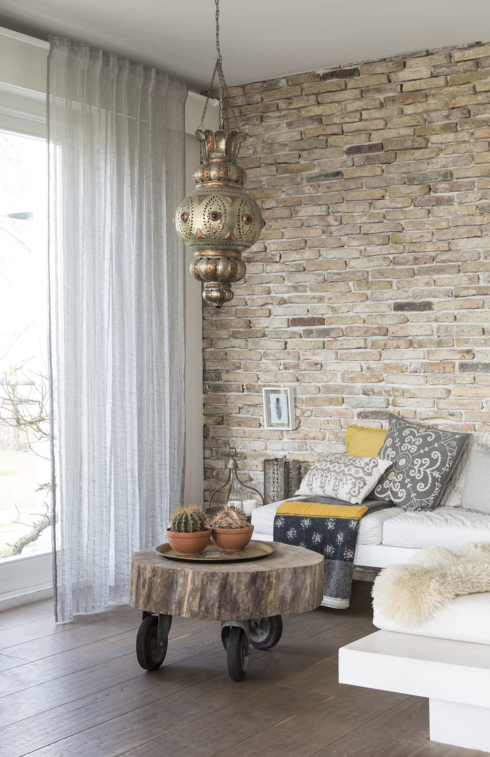 Elbersdrucke Crincle 07 Semi-Transparent Curtain with Concealed Tabs, Grey, 255 x 140 cm, 199074 Curtain for Living Room, Bedroom, Kitchen, Hallway, Children'