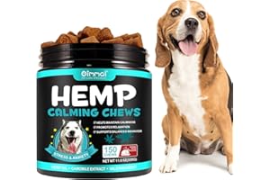 VXHDAG Calming Chews For Dogs - 150 Chews Hemp Dog Treats For Calming with Anxiety and Stress, Helps Dog Anxiety, Separation, Barking, Stress Relief, Sleep Calming Aid All Ages,Breeds&Size (DUCK Flavor)