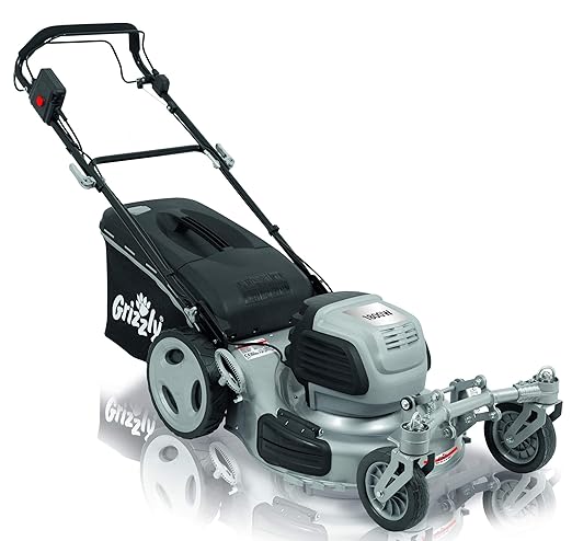 Grizzly Elektro Rasenmäher ERM 1851 A Q-360° mit 2 Lenkrollen vorne, Hinterradantrieb, 1800 Watt Power Motor, 51 cm Schnittbr