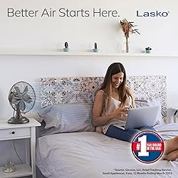 Lasko Oscillating Table Top Fan, Portable, 3 Quiet