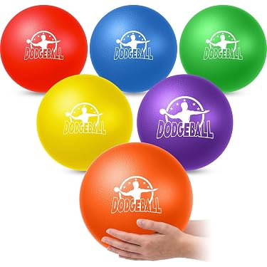 Dodgeball World Ballon Mousse Officiel 15,2 Cm Junior Enfants - Ballon Anti-Piqûre Dodgeball