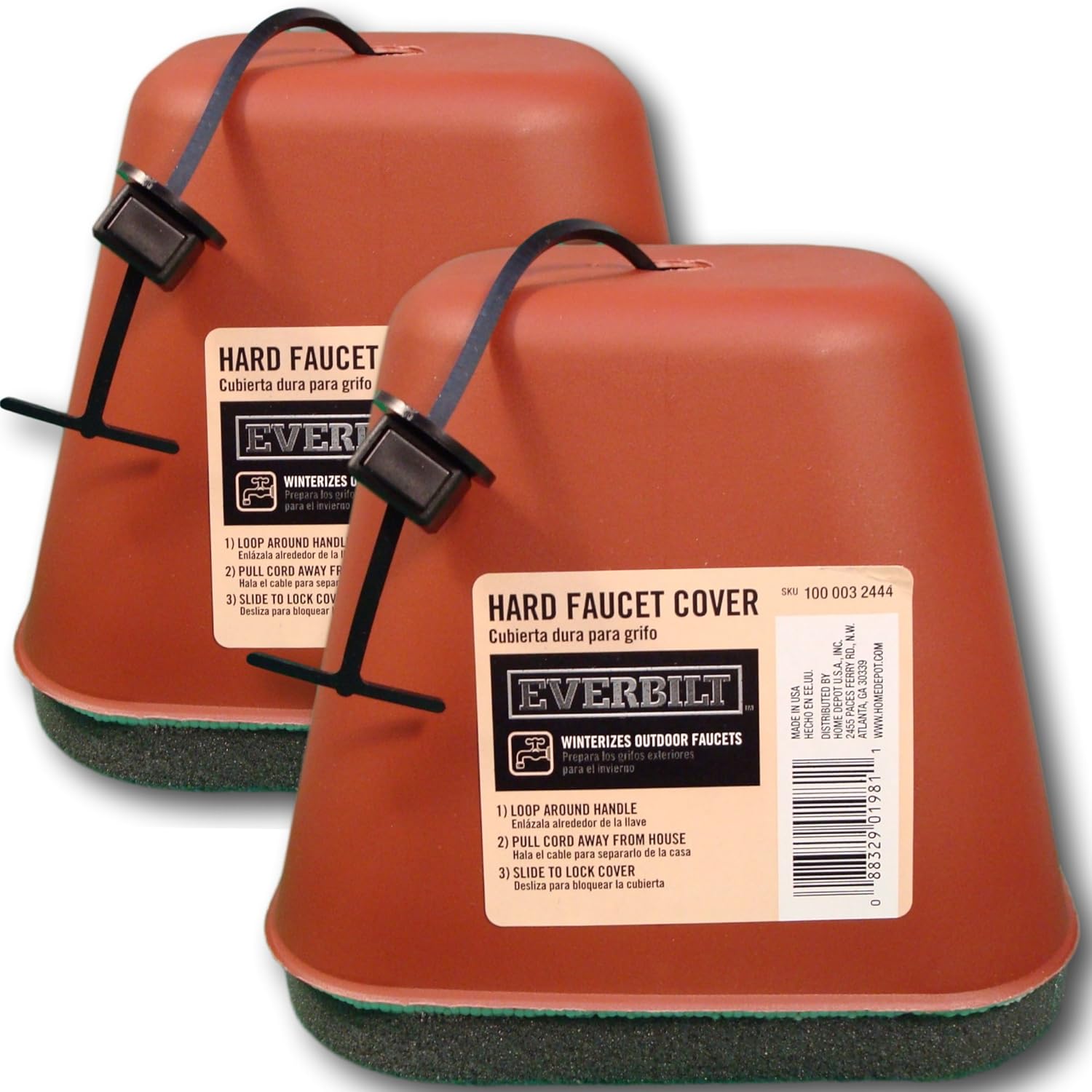 Insulating Outdoor Hardshell Faucet Covers For Freeze Protection