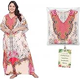 Oussum Long Plus Size Caftan Maxi Dress for Women, Beach Cover Up Kimono Sleeve Summer Dresses for Women 1X–3X