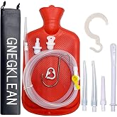 GNEGKLEAN Coffee Enema Bag Kit for Colon Cleanse | 5.0ft Silicone Hose, 2L Enemas at Home, Water &amp; Colon Detox Cleanse Kit