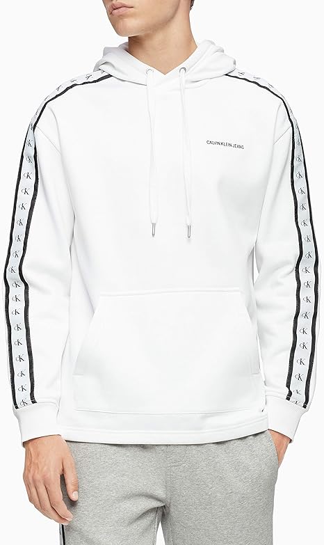 calvin klein logo tape hoodie