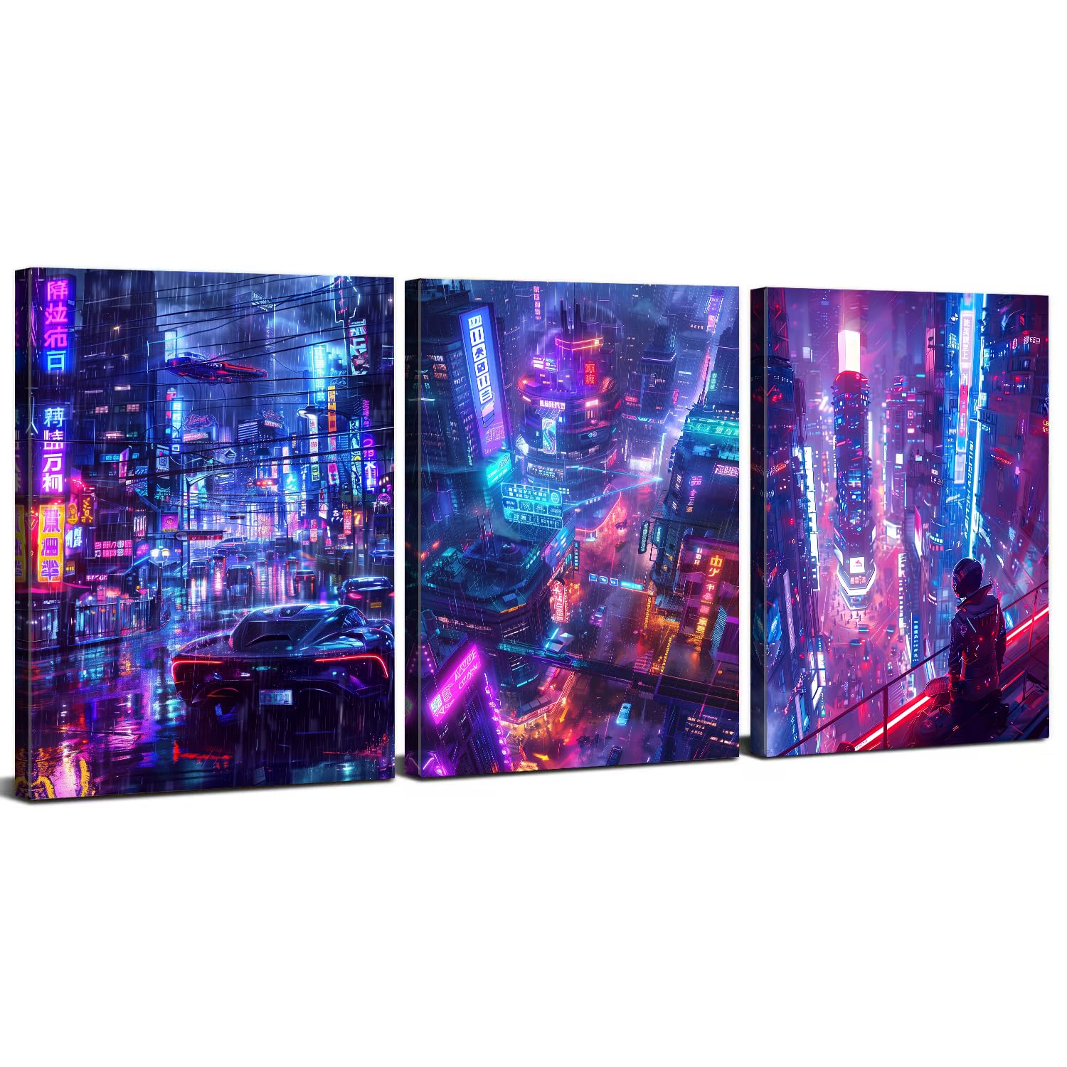 Neon Tokyo City Posters Cyberpunk Decor Anime Wall Art for Boys Bedroom Futuristic Street Pop Purple Night Cityscape Picture Neon Tokyo City Posters Cyberpunk Decor Anime Wall Art for Boys Bedroom Futuristic Street Pop Purple Night Cityscape Picture