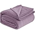 Bedsure Fleece King Size Blankets for Bed Fog Purple - Soft Lightweight Plush Cozy Fuzzy Luxury Microfiber, 108x90 inches