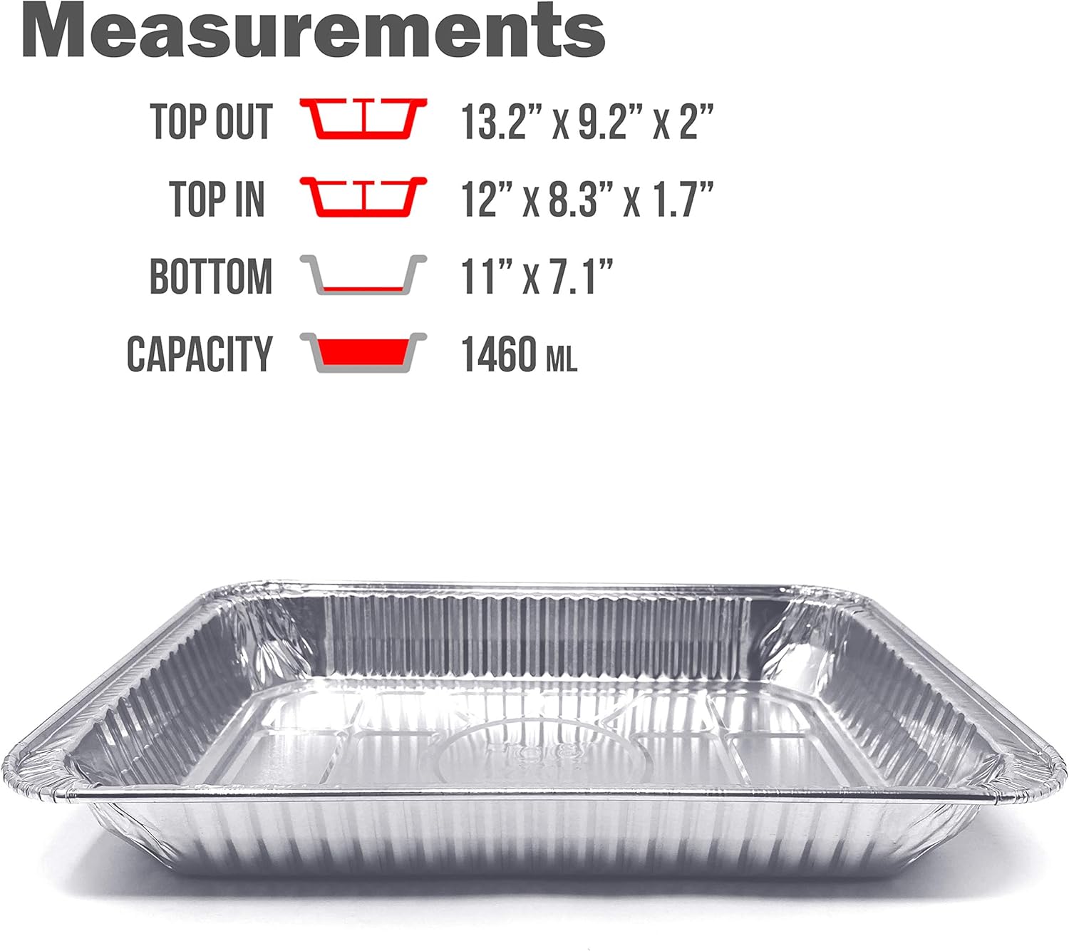 Fig & Leaf (30 Pack) Drip Pans Compatible with Weber Grills 6416 Pans - 13" x 9" x 2" l Heavy-Duty Aluminum Foil l Holds Meat, Dishes, Indirect Grill Cooking l Perfect for Smoker BBQ : Garden & Outdoor