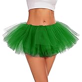 ASKHOPE Tutu for Women Adults 5 Layered Tutu Tulle Skirt Tutus for Women Girls Teens 80s Tutu Halloween Costume