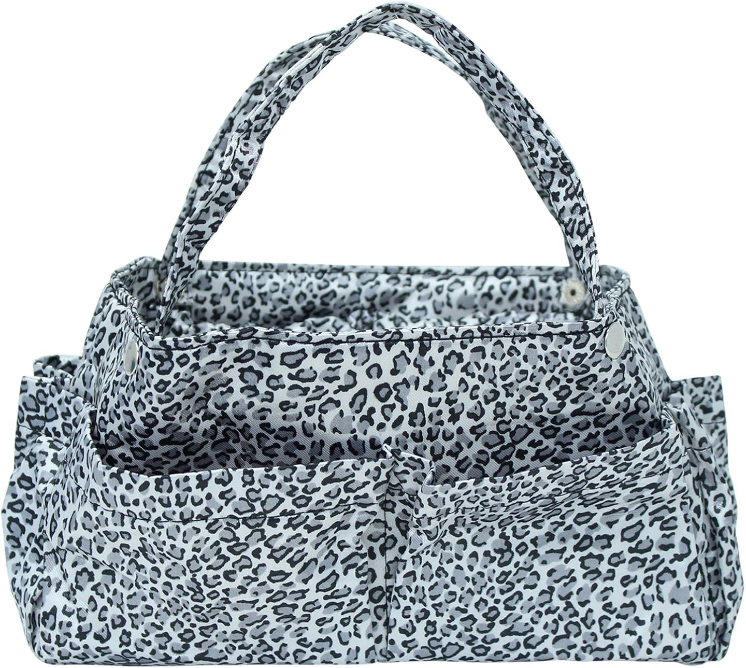 white leopard print bag