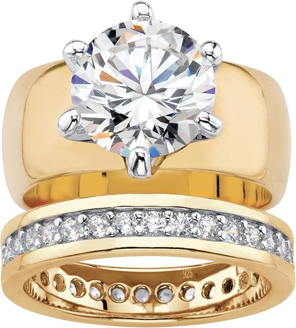 Palm Beach Jewelry 14k Yellow Gold Plated Cubic Zirconia