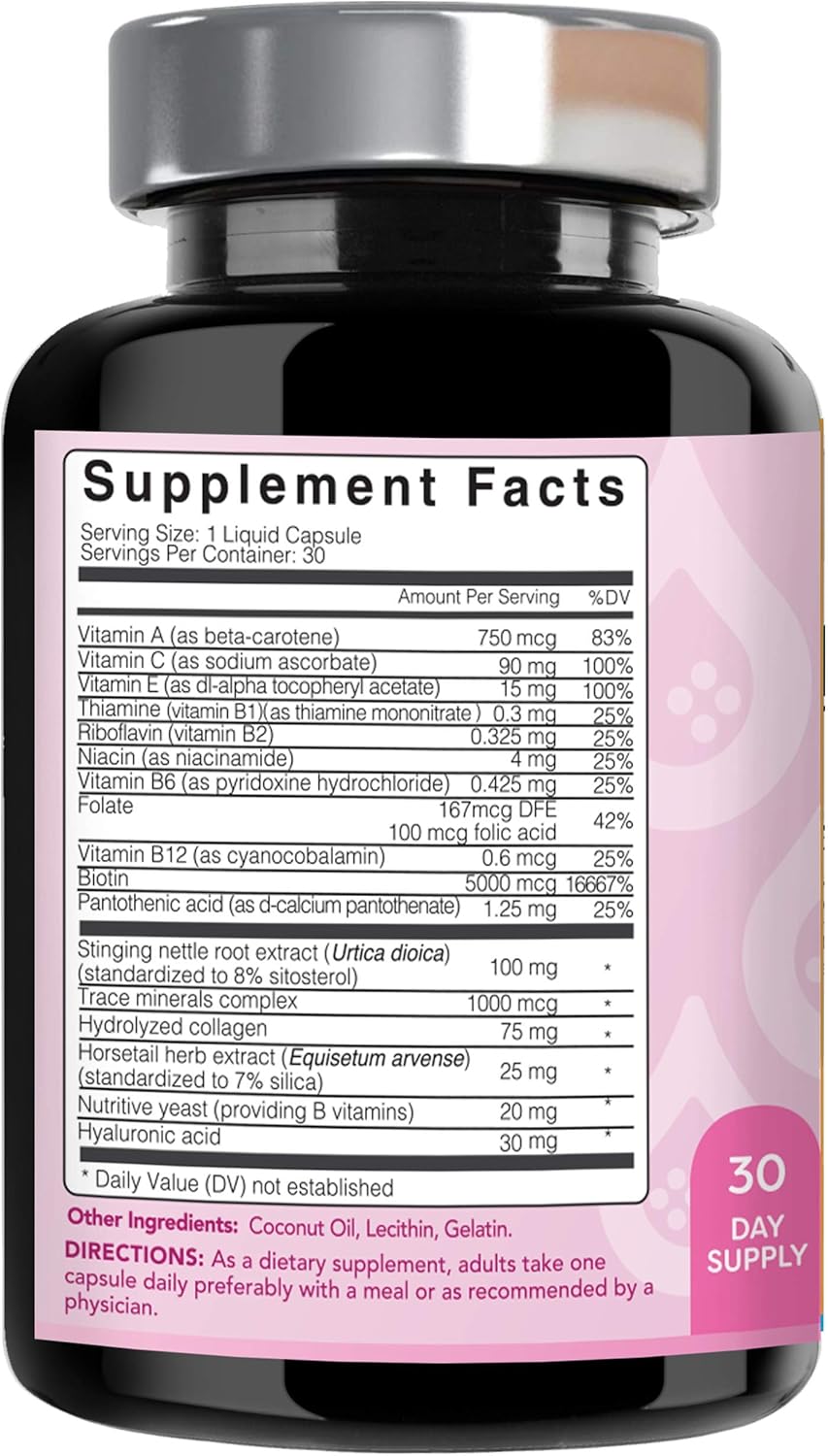 Biotin 5000 mcg - (ONE Daily) | Hair Growth Vitamins with ...