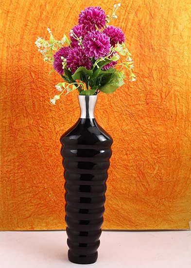 Buy Zahab Negro Unbreakable Aluminum Flower Vases Modern Elegant