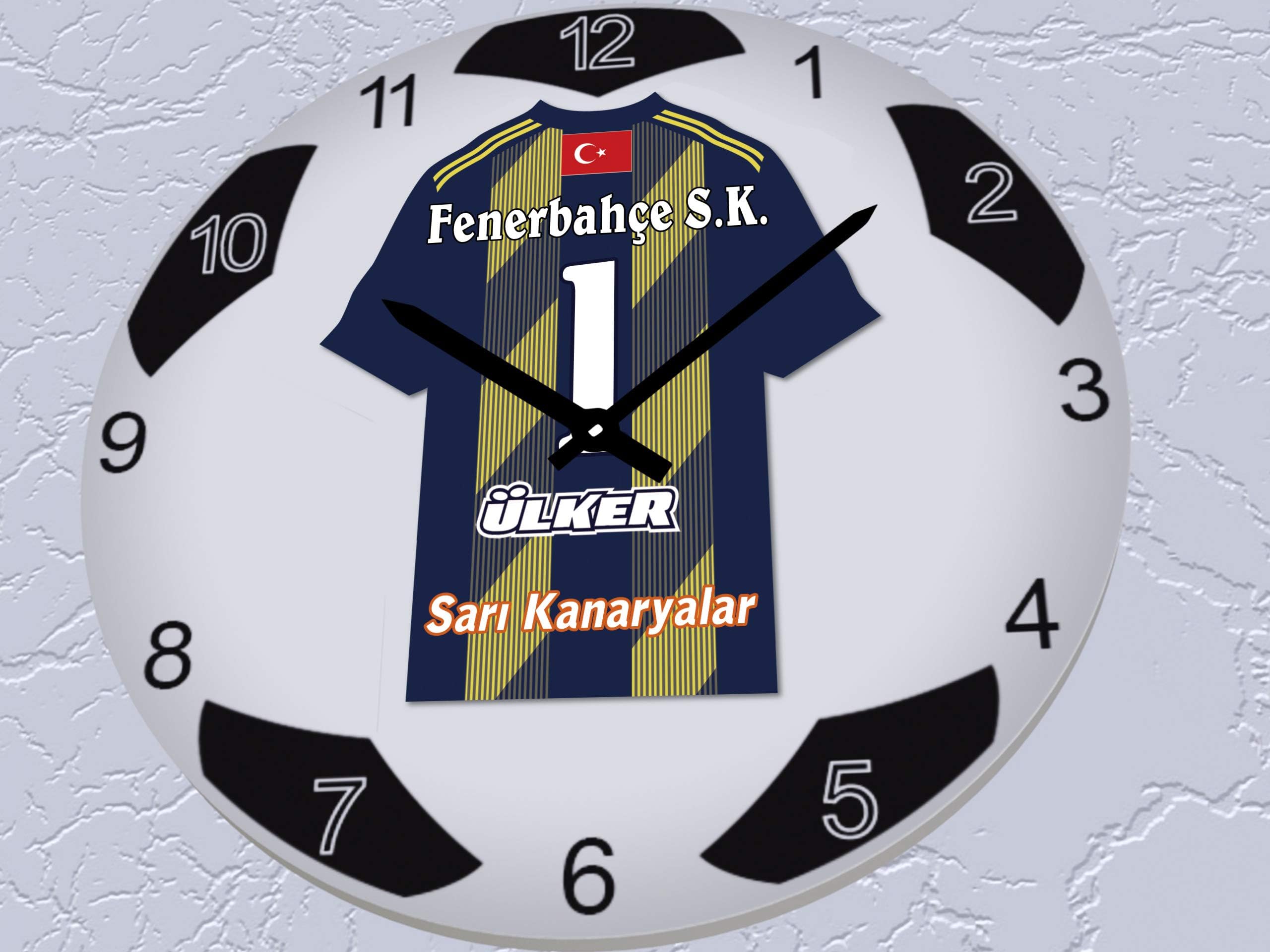 FanPlastic UEFA CHAMPIONS LEAGUE LARGE FOOTBALL CLOCK - ALL TEAMS FOOTBALL CLOCK BASE DESIGN!!!
