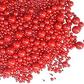 Edible Pearl Sugar Sprinkles Red Candy 120g/ 4.2oz Baking Edible Cake Decorations Cupcake Toppers Cookie Decorating Ice Cream