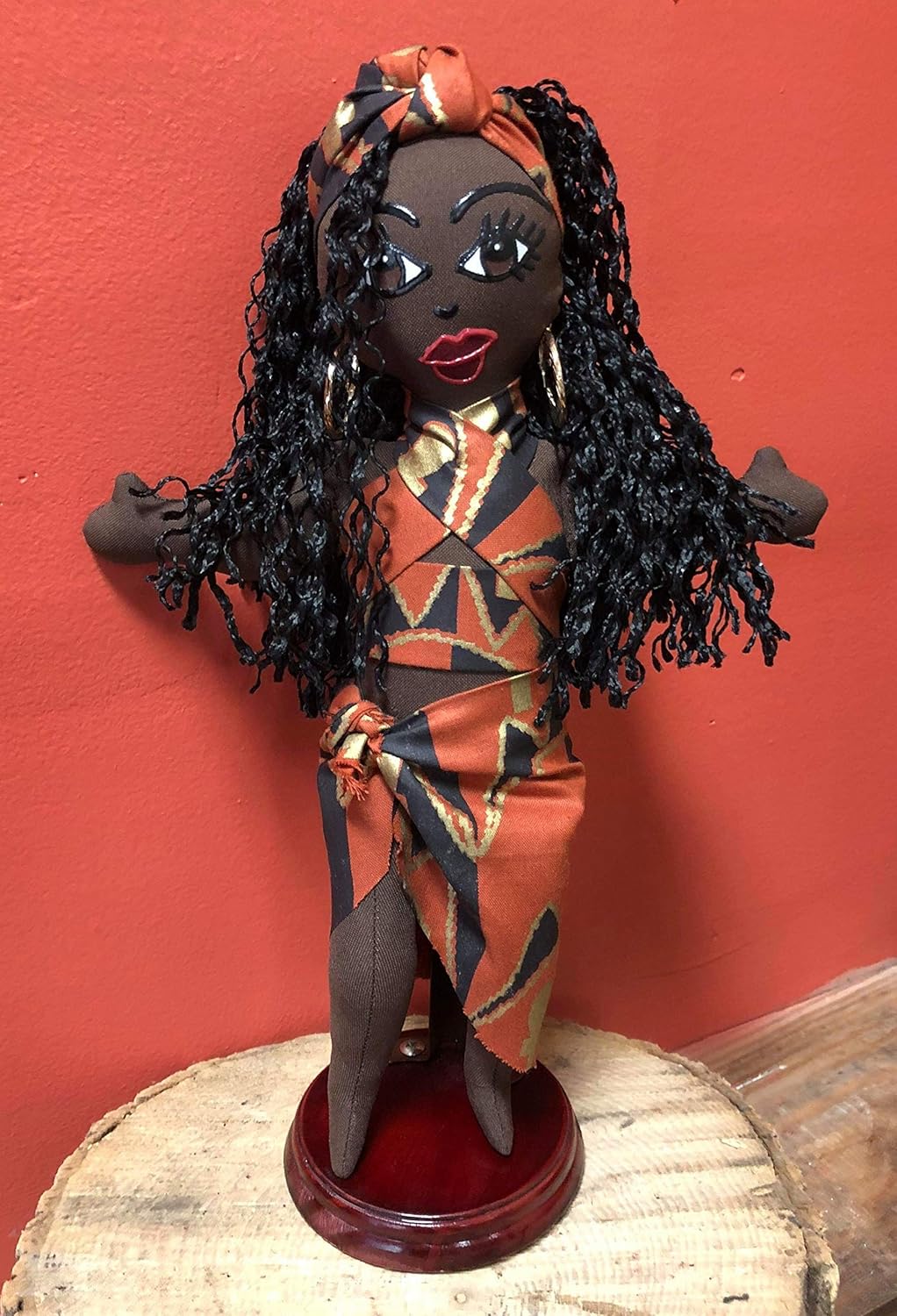 Amazon Com Handcrafted Hand Painted 11 Inch Doll Black Doll