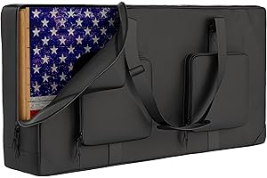 MUCITAGF Cornhole Carrying Case Fits 4' x 2' Regulation Size Board, Heavy-Duty 600D Cornhole Boards Bag with Protective Padde