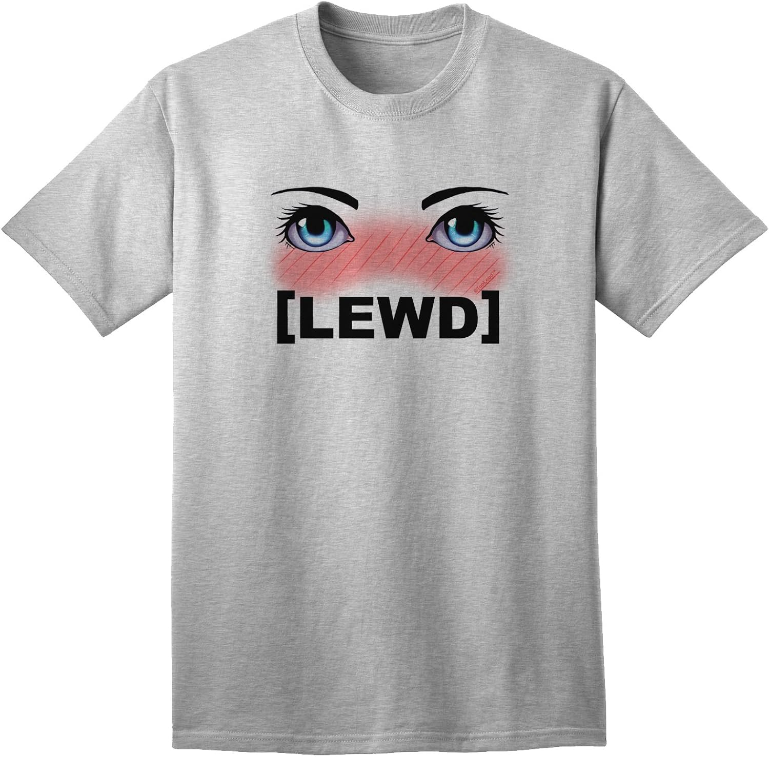 Tooloud Blushing Anime Eyes Lewd Adult T Shirt Amazon Com