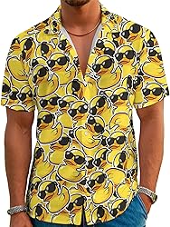 Hawaiian Shirt for Men Summer Beach Casual Short