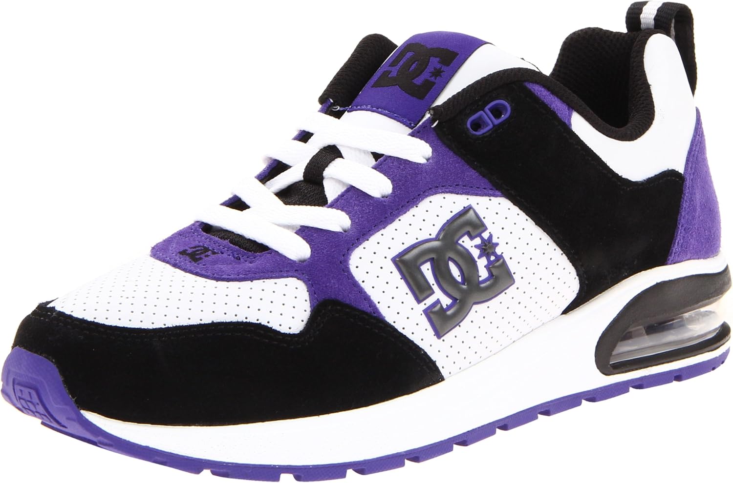 black and purple dc shoes