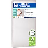 Sealy Baby OptiCool Breathable Crib Mattress, GREENGUARD GOLD Certified, Made in USA, Toddler Bed Fit, 2 Stage Cooling Memory Foam, Non Toxic, Airy Cotton Cover, Safety & Quality Tested, 52x28"
