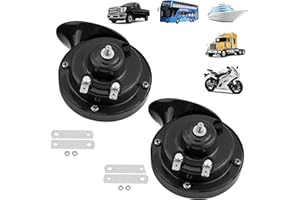 Yungeln Train Horns for Trucks 300DB Loud Air Electric Snail Horn,12V Waterproof Horns Kit Super Loud for Trucks,Cars,Motorcycle,Bikes & Boats 2 PCS
