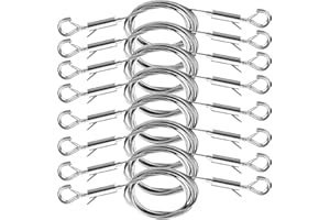 AYAWA 8PCS Adjustable Picture Hanging Wire Kit,Frame,Mirror Hanging Kit,6.6FT Heavy Duty Stainless Steel Rope for Hanging Pictures,Billboards,Basket,Flowerpot,Supports Up to 66lbs