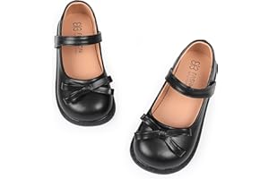 CIOR Toddler Girls Ballet Flats Shoes Ballerina Bowknot Jane Mary Princess Dress Shoes for Wedding Party School